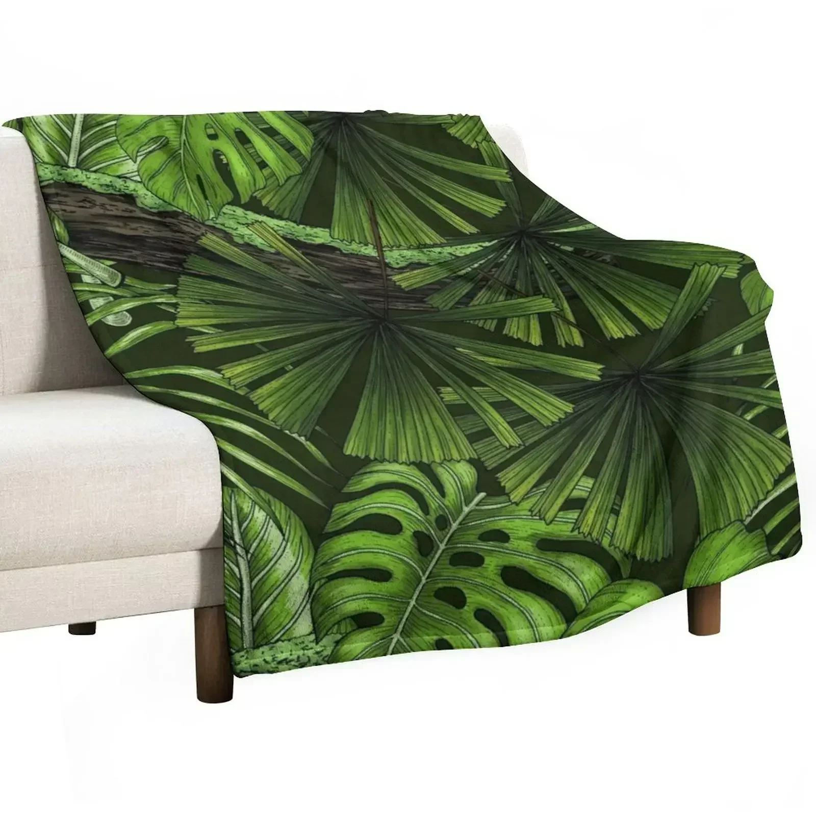 

Jungle leaves Throw Blanket Fashion Sofas Hairy cosplay anime Blankets