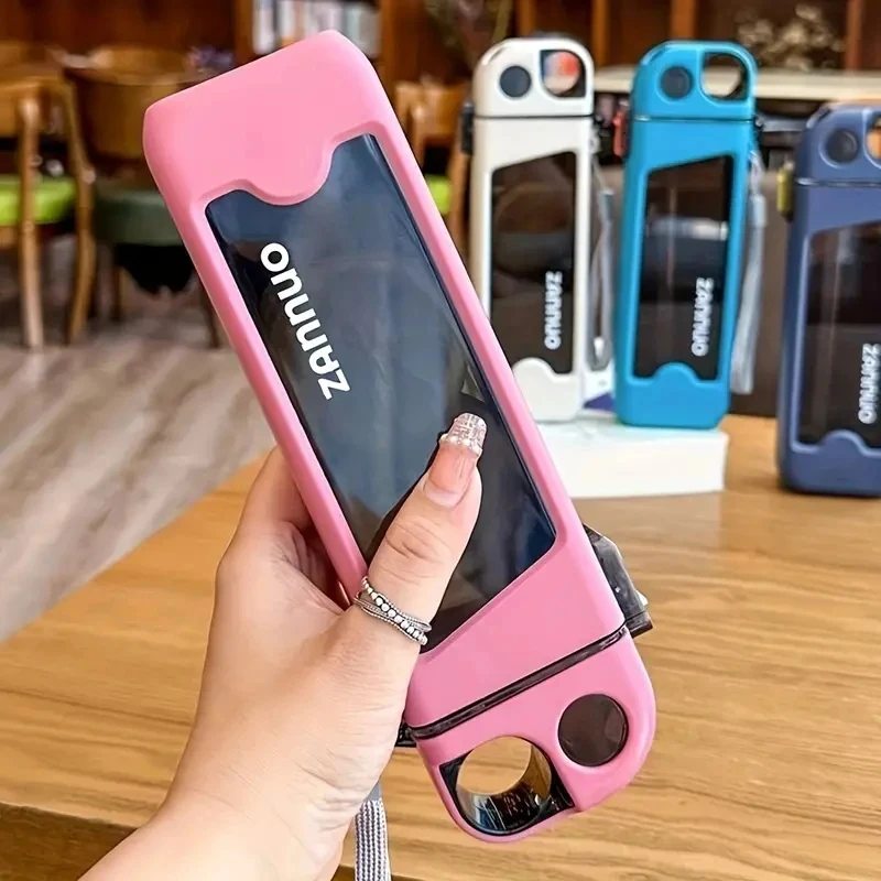 زجاجة ماء بلاستيكية بغطاء قابل للقفل ، كوب مربع مقاوم للتسرب ، مناسب لممارسة الرياضة في الهواء الطلق ، كوب سفر ، من من من من من الخارج ، من الخارج