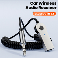 USB Bluetooth 5.3 Car Aux Adapter USB To 3.5mm Jack Audio Wireless Car Bluetooth Receiver for Car BT Transmitter Earphone Music