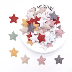 100Pcs Shiny Star Padded Applique For DIY Baby Hair Clip Hat Headwear Crafts Patches Decor Ornament Clothing Accessories