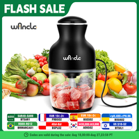 Wancle Electric Meat Grinder Kitchen Chopper Stainless Steel Blade Vegetable Garlic Crusher Household Food Processor Blender