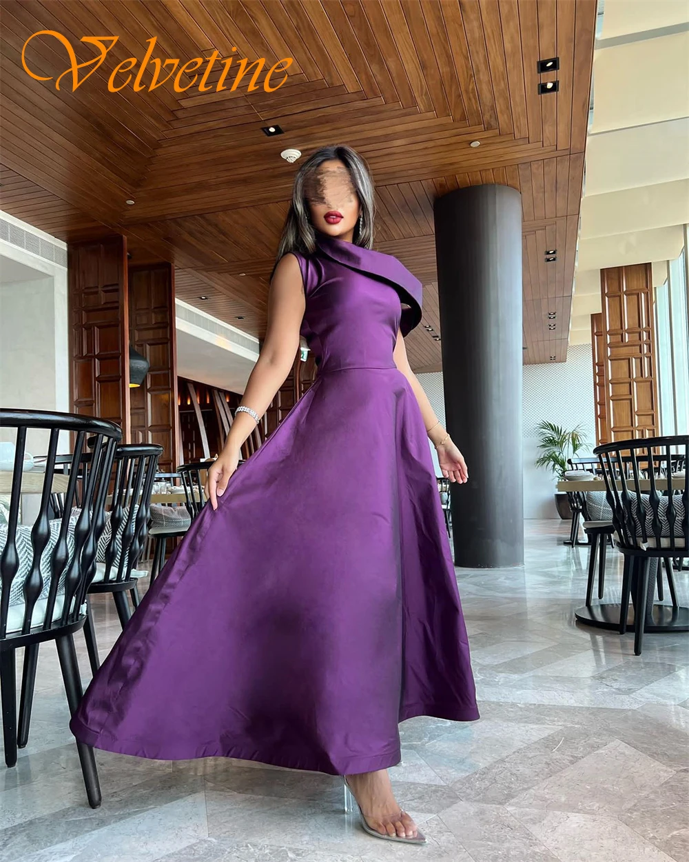 Customized Simple Satin Short Sleeves Evening Dress Exquisite Boat Neck Prom Dresses Delicate A-Line Special Occasion Gowns