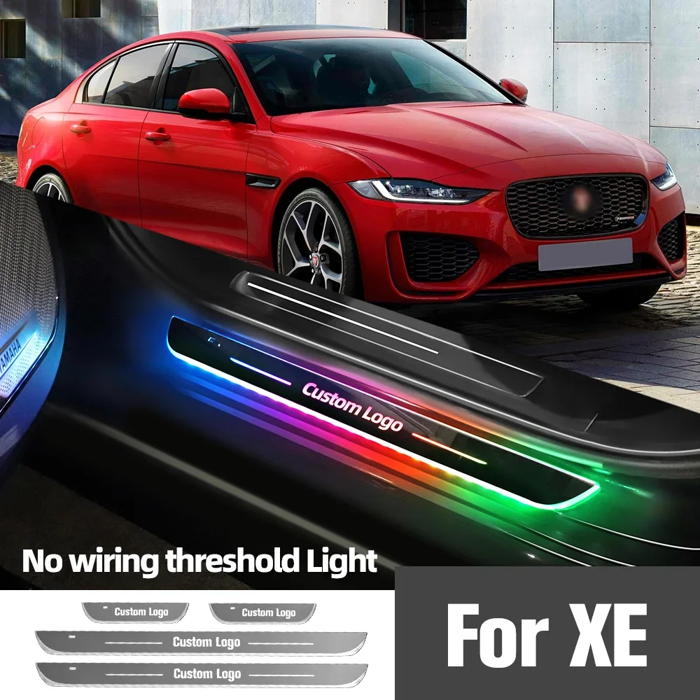 

For Jaguar XE X760 2015-2023 2020 2021 2022 Car Door Sill Light Customized Logo LED Welcome Threshold Pedal Lamp Accessories