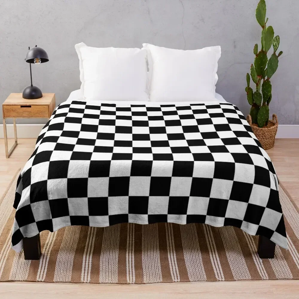 

Black and White Checkerboard Throw Blanket Blankets For Bed Comforter Bed Fashionable Large Blankets