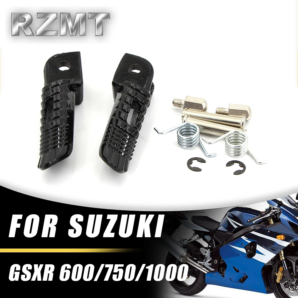 Motorcycle Folding Parts For SUZUKI GSXR600 GSXR750 GSXR1000 2001-2014 Front Foot Rests Pedal Bracket Assembly Kit BLACK