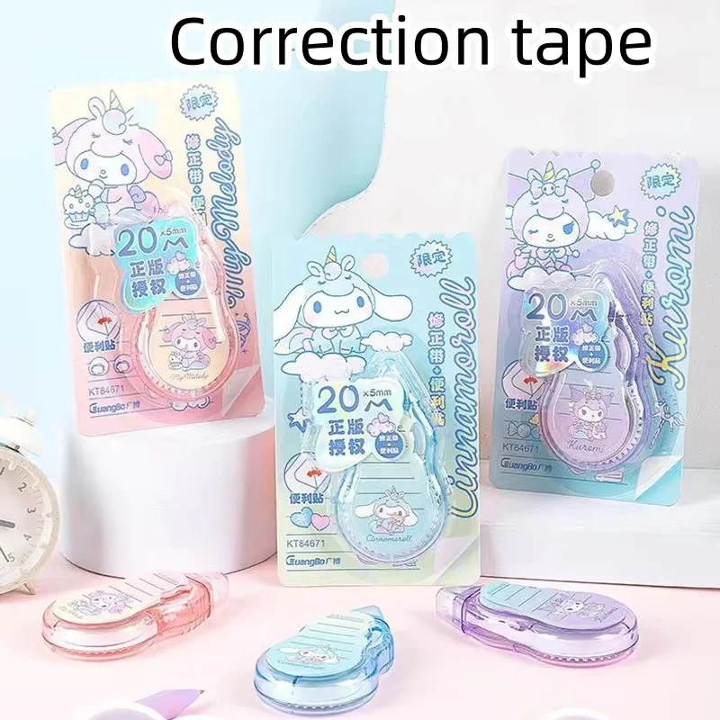 12 pcs/lot 5mm*20M Sanrio Kuromi Melody Cinnamoroll Correction Tape Promotional Stationery Gift School Office Supplies