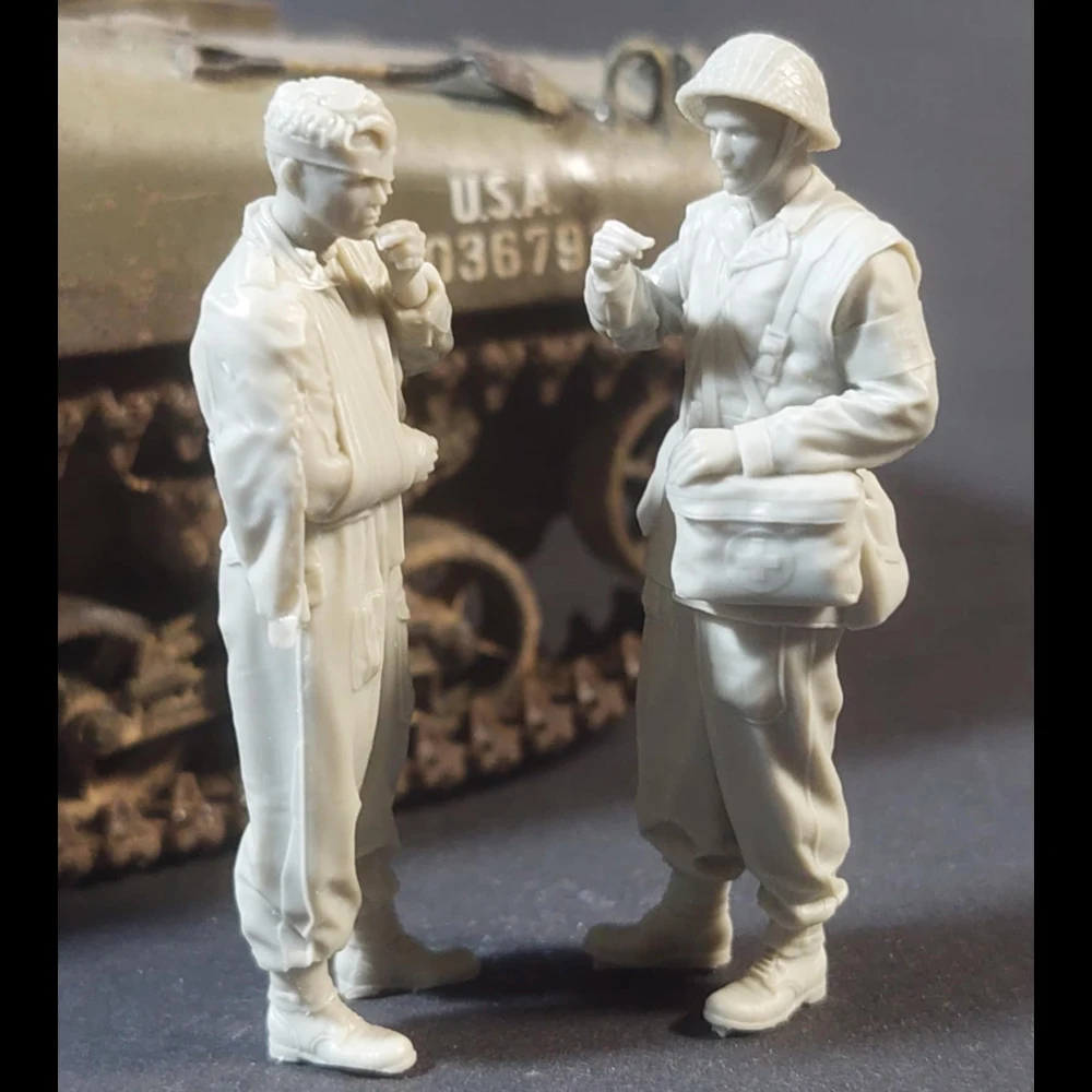 Ensemble paramédical britannique 1/35, figurine de soldat modèle en résine, thèmes militaires, kit non assemblé et non peint