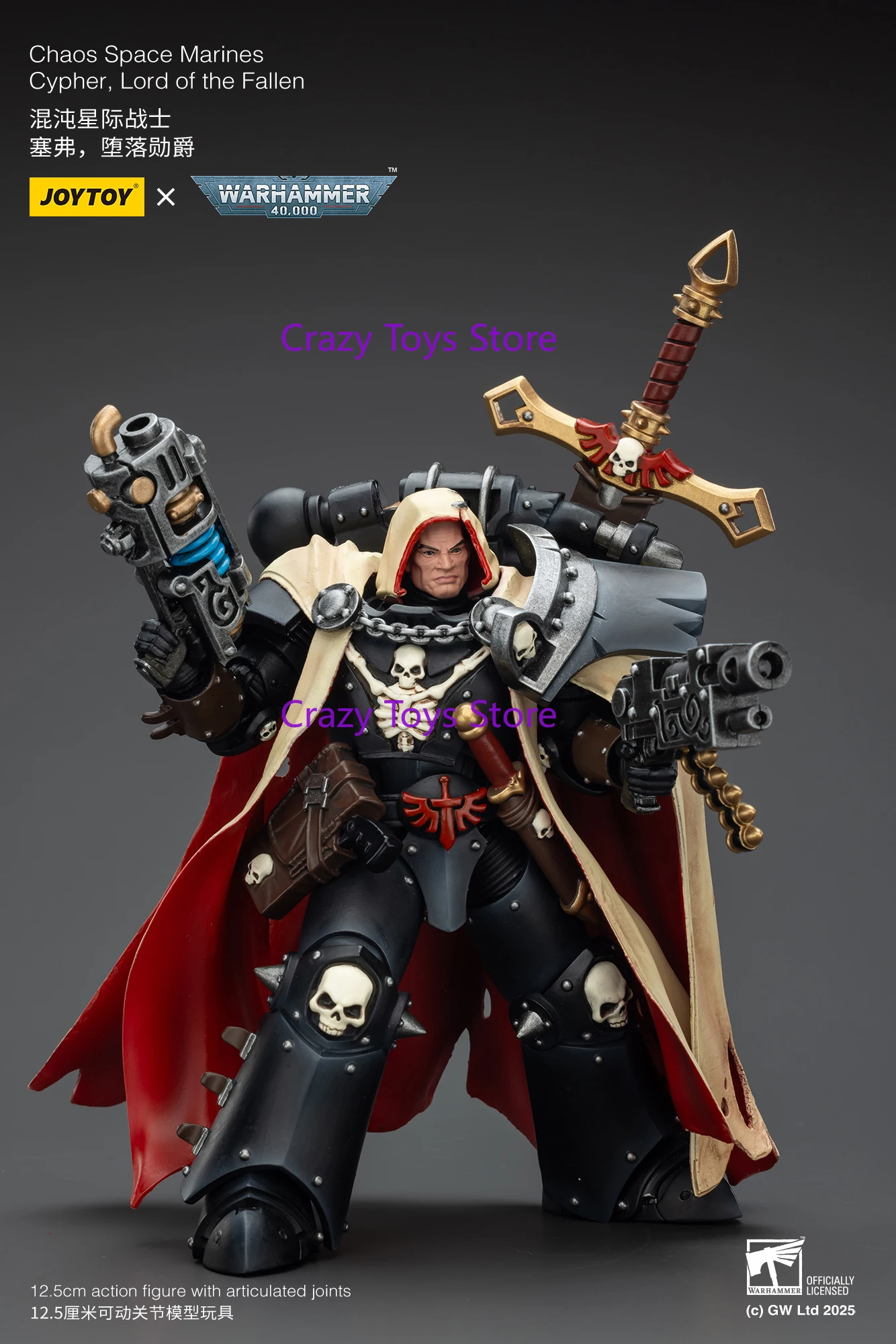 متوفر في المخزون JOYTOY Warhammer 40K شخصية الحركة الفوضى البحرية سايفر، لوردز أوف ذا الساقطة أنيمي نموذج عسكري