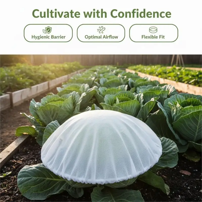 100 PCS Garden Fine Mesh Insect Protection Net for Vegetable Flower Fruit Plant Care Greenhouse Balcony Potted Plant Growing