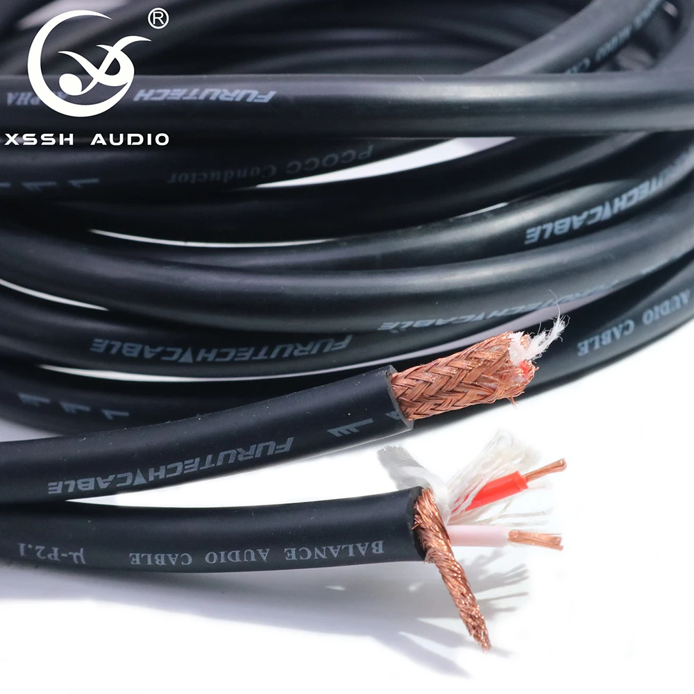 خطوط الإشارة مرحبا نهاية HIFI XSSH لتقوم بها بنفسك OEM ODM مكبر كهربائي 8 مللي متر ألفا سلسلة μ-P2.1 PCOCC موصل التوازن الصوت سلك الحبل الكابلات