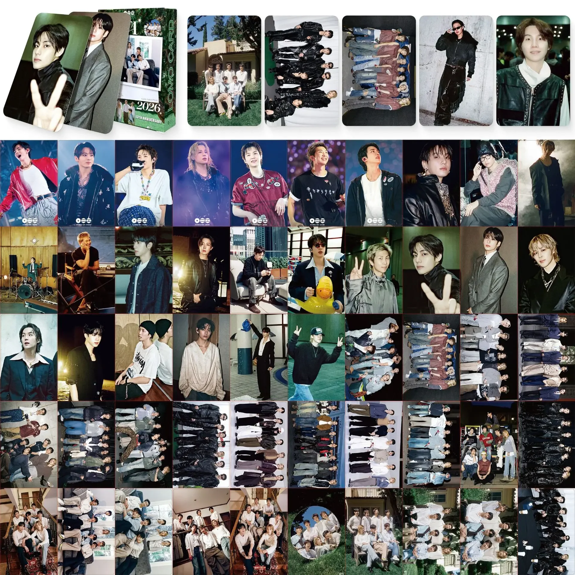 55Pcs BTS FESTA 13th Anniversary Lomo Cards Kpop HD Photo Cards Boxed Photocard Collection Fans Gift - view 2