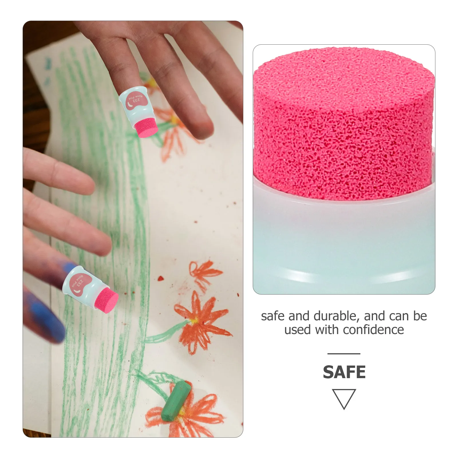 

6Pcs Colorful Finger Ink Pad Washable Portable DIY Graffiti Craft Multicolor Sponge Printing Imagination