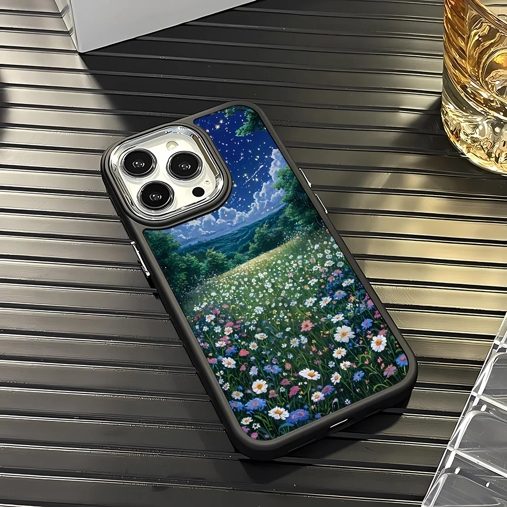 

Flower blue sky case, suitable for iPhone16Pro Max/ iPhone16Pro/ iPhone16/ iPhone16 Plus to iPhone11 12 13 14 15 series
