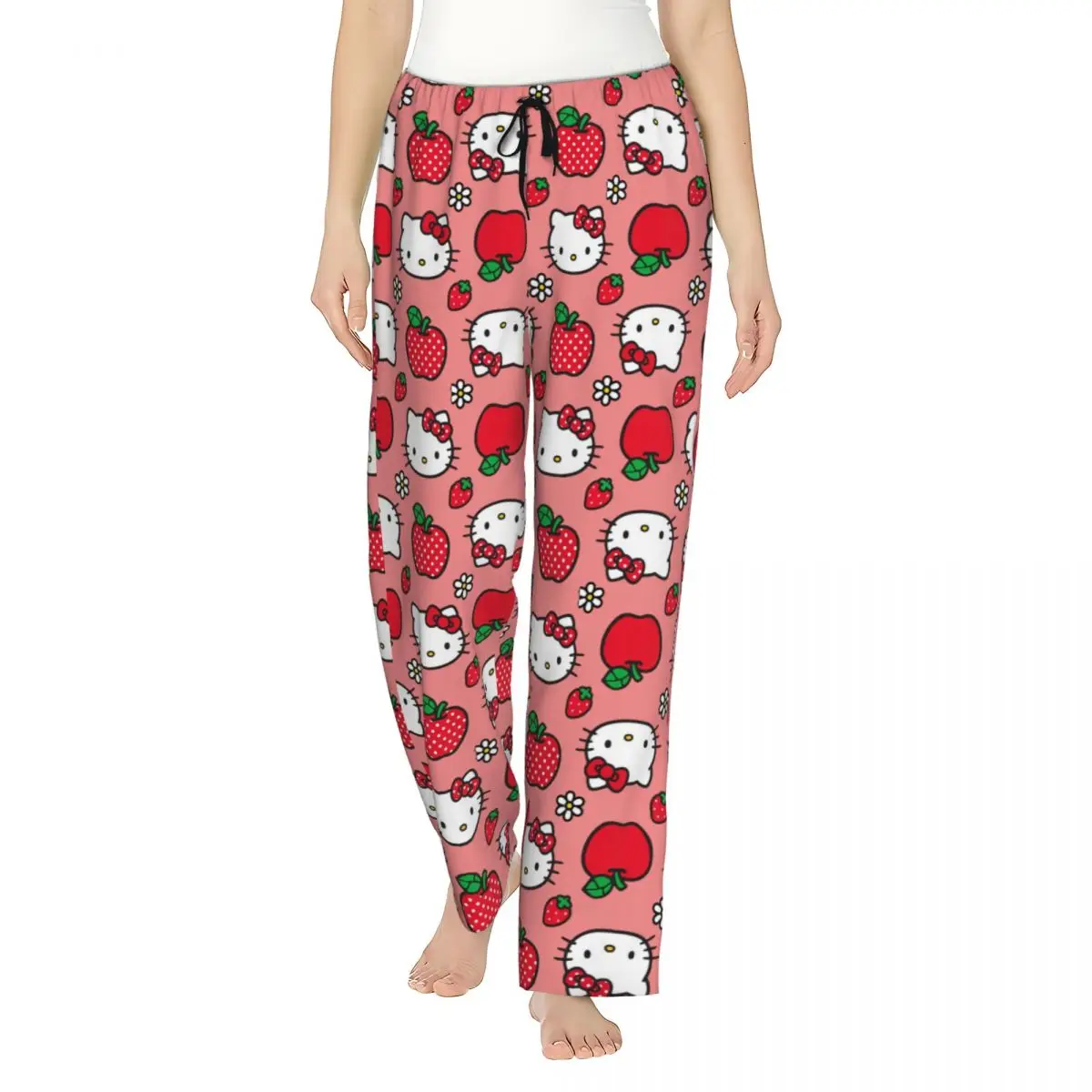 

Cartoon Hello Kitty Y2k Pajamas Pants Women Girl Kawaii Sanrio Cartoon Pjs Household Dress Trousers Casual Home Pants