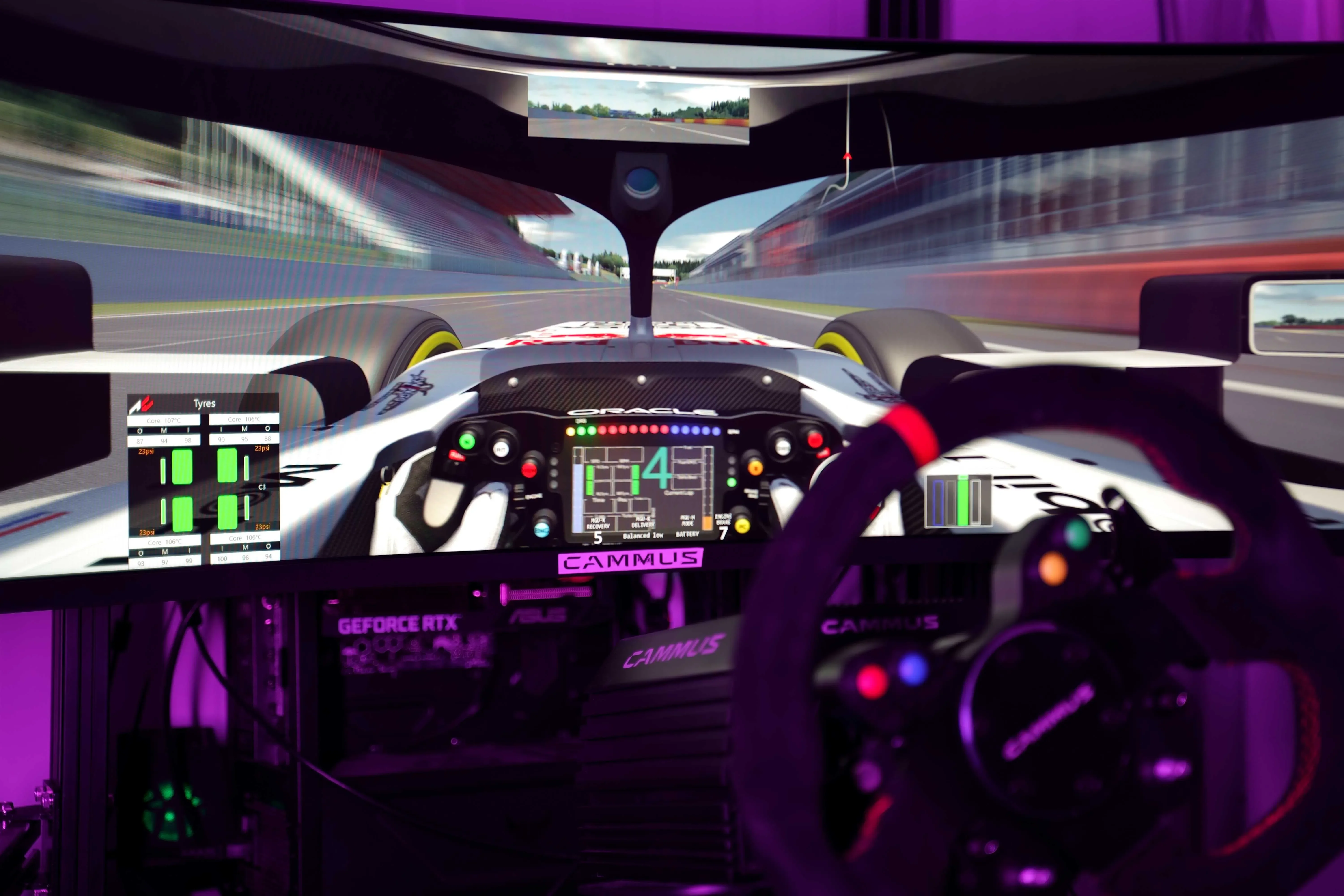 CAMMUS Racing Simulator Direct Drive Wheelbace Volante e pedais para jogos PC Game Sim Kit de simulador de condução