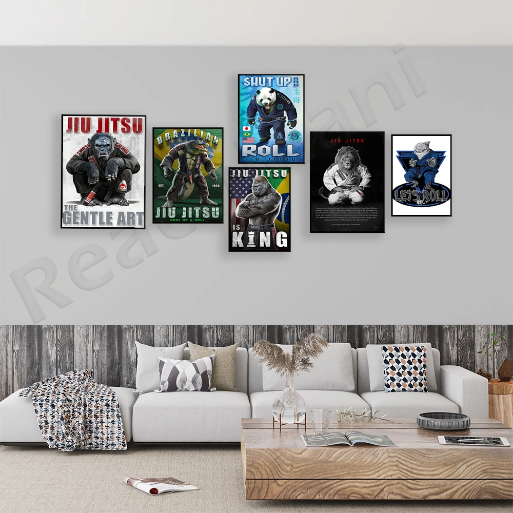 Jiu-Jitsu Techniques Poster, Fighting Martial Arts Poster, Jiu Jitsu Poster, Jiu Jitsu Players Poster, Jiu-Jitsu Wall Art, BJJ
