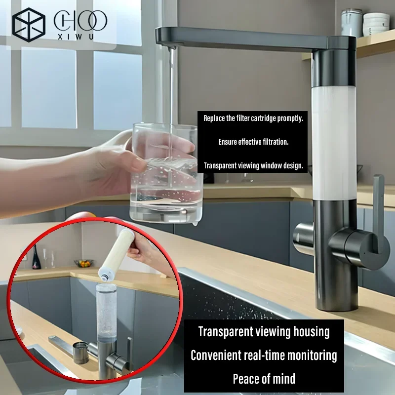 

Kitchen Faucet with Filter Water Purifier Home Direct Drinking Tap Stainless Steel High Flow Desktop Drinking Water Purifier