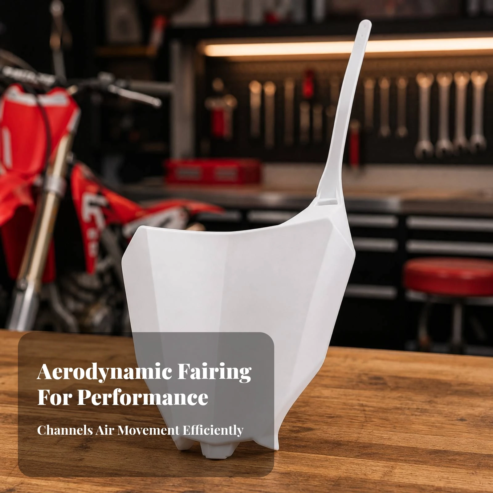 Front Number Plate Dirt Motorcycle Front Plate Fairing Streamlined Parts Impact-Resistant for Riders, Motocross, Track
