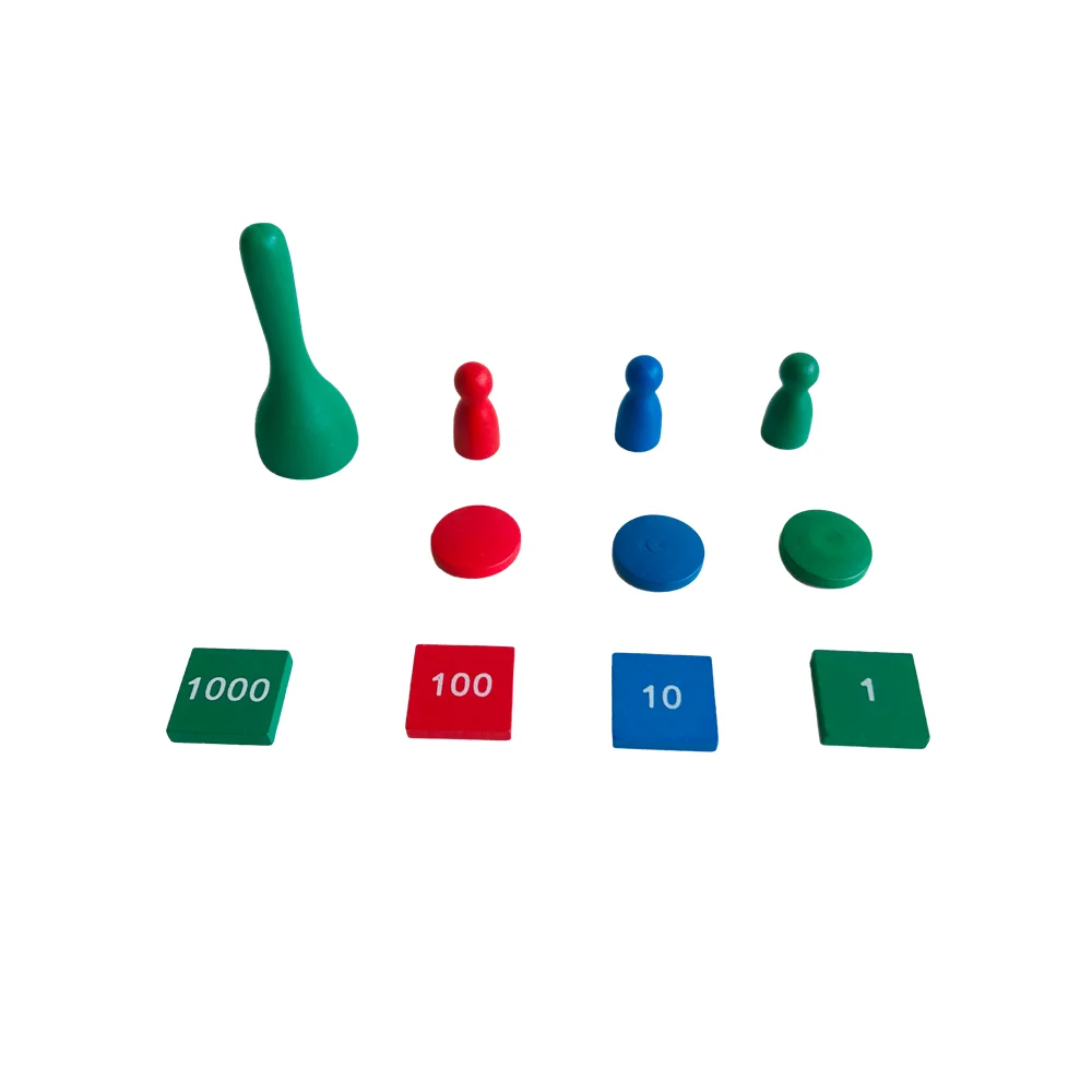 Juego de sellos para actividades matemáticas Montessori, suma, resta, división de multiplicación, sistema decimal, juguetes de aprendizaje, material didáctico