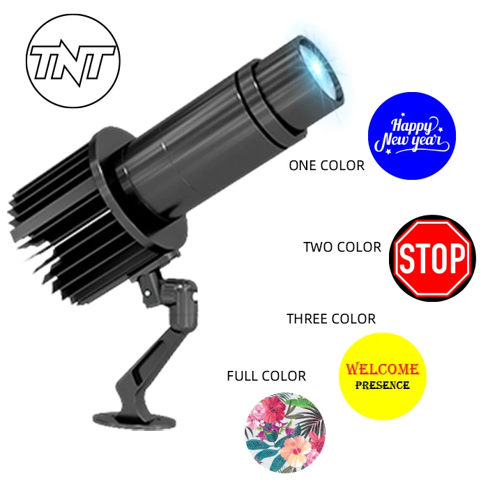 

TNT 15W 25W 35W Outdoor Static Gobo Advertising Projector IP66 Waterproof Logo Projection Lamp