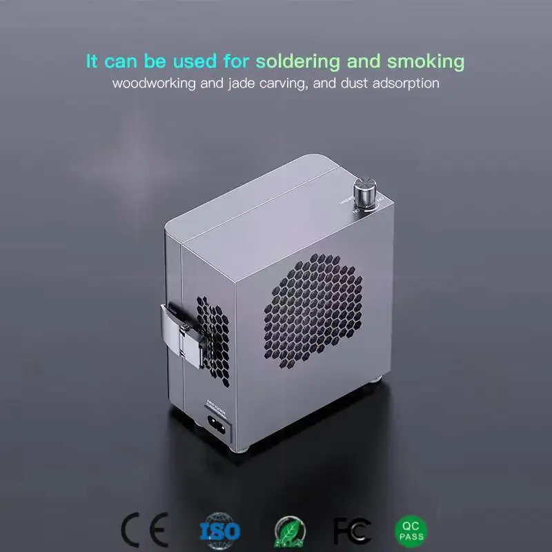 2025 Ultra-Quiet Smoke Extractor with 8000RPM ion Fan Customized Motor for Long Use IP55 Protection Space-Saving Vertical Design