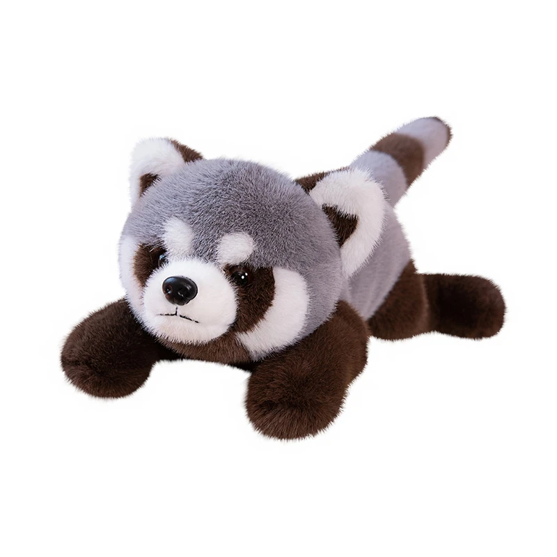 45~80cm New Real Life Like Gray Raccoon Plush Toy Doll Simulation Wild Animal Models Toy For Christmas Gift