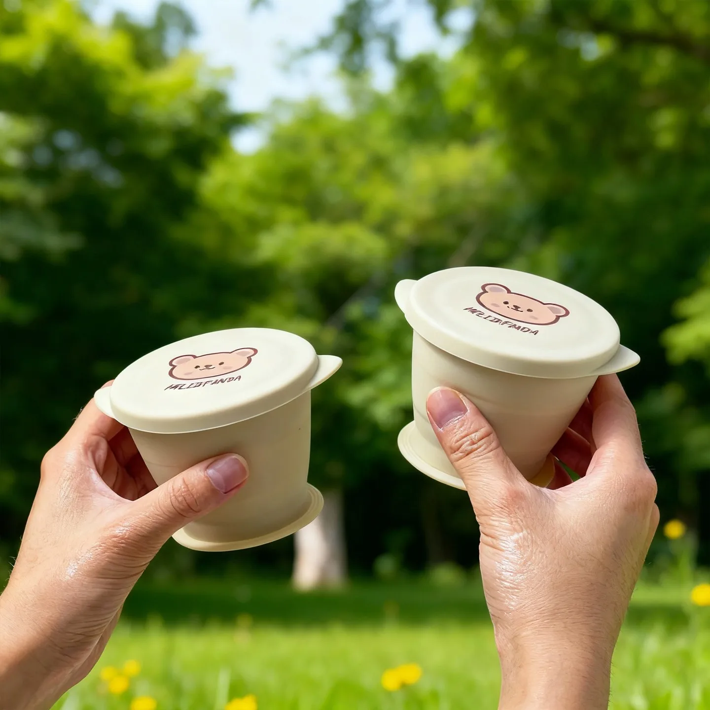 160ML Portable Retractable Folding Drinking Cup With Lid Mini Silicone Collapsible Cups Heat-Resistant Outdoor Travel Coffee Mug