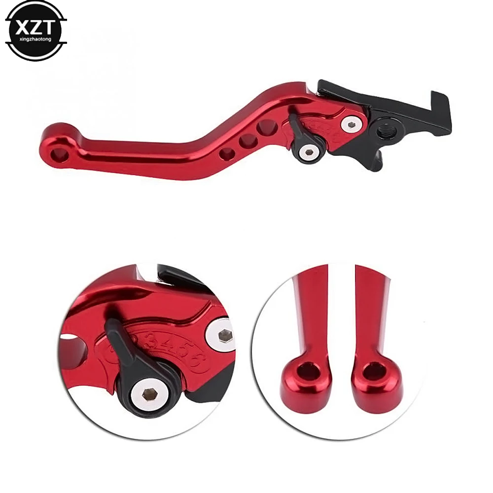 Universal 2 Pcs CNC Alloy Motorcycle Brake Handle Adjustable Size Moto Motorbike Modification Clutch Drum Brake Lever Handle Hot