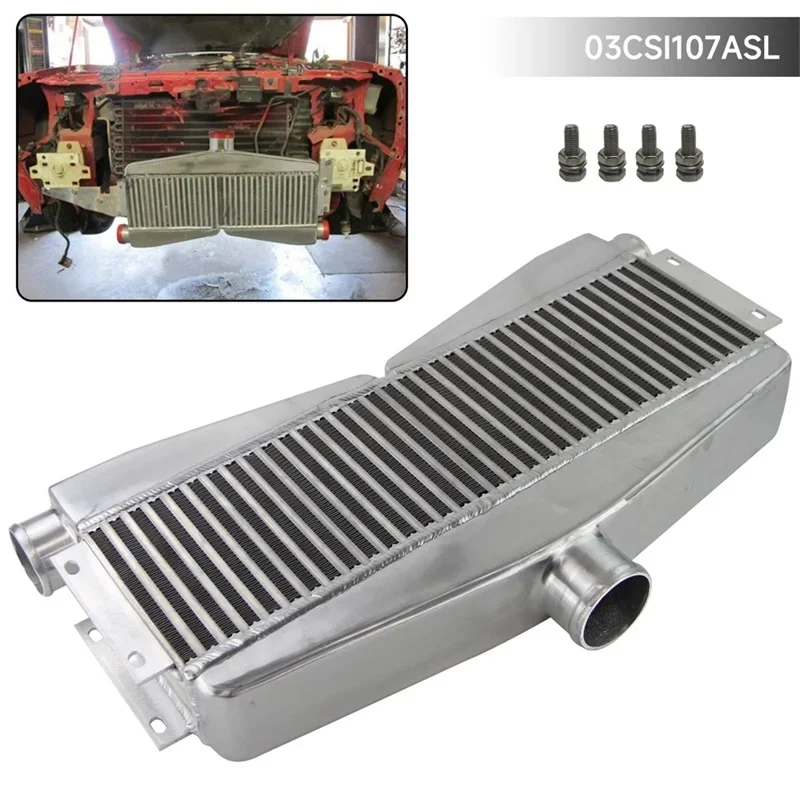 Universal Twin Turbo Intercooler Bar & Plate Design 2 Inlets 63mm/2.5in OD 1Outlet 76mm/3in OD