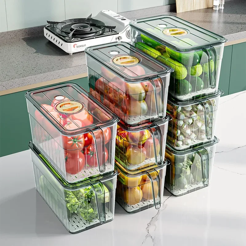 

Refrigerator Storage Box Food Grade Kitchen Food Vegetable Preservation Box Refrigerator Frozen Dumplings Fruit Egg Storage Box