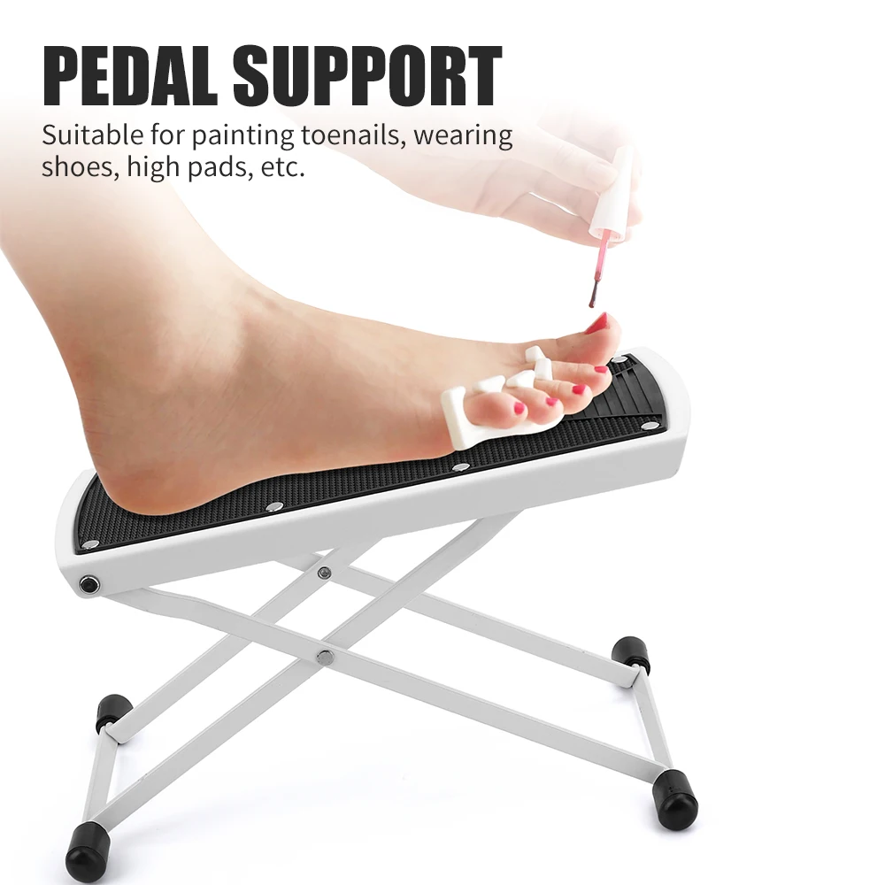 

Pedicure Foot Rest Stand Non-Slip Home Footrest Adjustable Sturdy Manicure Foot Rest Nail Pedal Treat Your Feet No More Bending