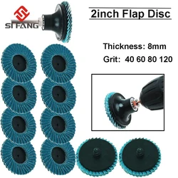50mm Professional Flap Discs 2 Inch Sanding Discs 40/60/80/120 Grit Grinding Wheels Blades For Angle Grinder