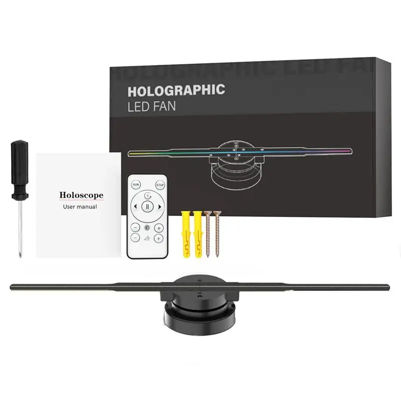 AS63-WIFI 3D Holographic Projector 352LED Holographic Player Fan For Image Video Store Bar Party Advertising Display