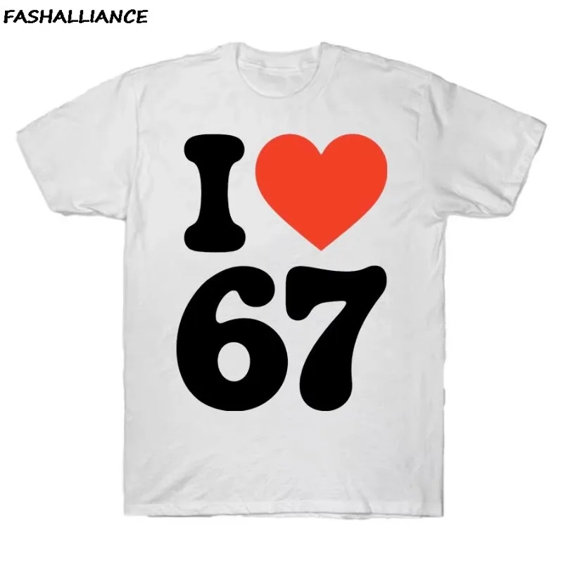 Six seven 67 meme T shirt for Men Women Hiphop Streetwear Short sleeve Tops 100% Cotton T-Shirt J1