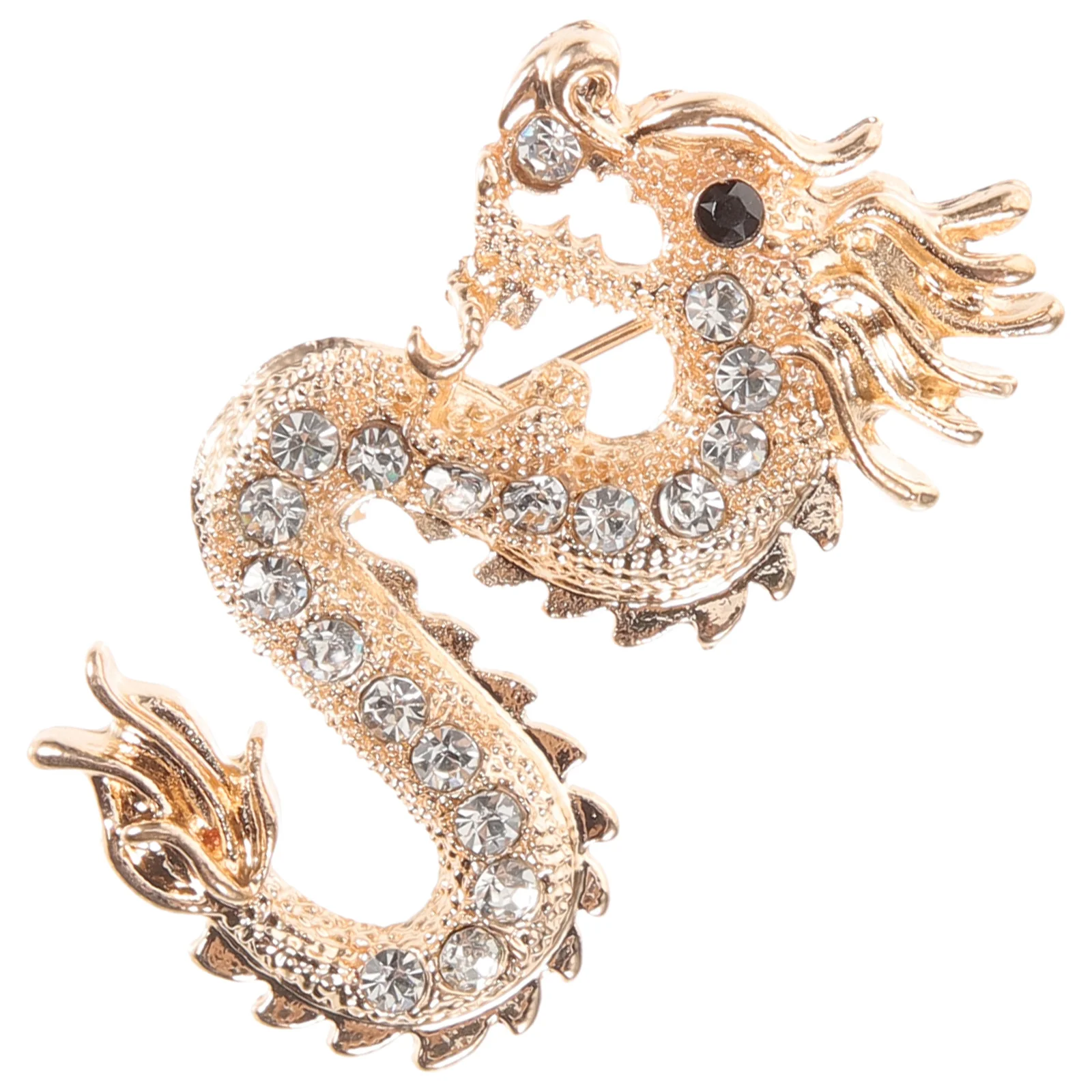 أنيقة التنين بروش دبوس معدني مجوهرات الزخرفية للملابس معطف سترة فستان حقيبة يد تسليط الضوء على المظهر هدية حفلة #3