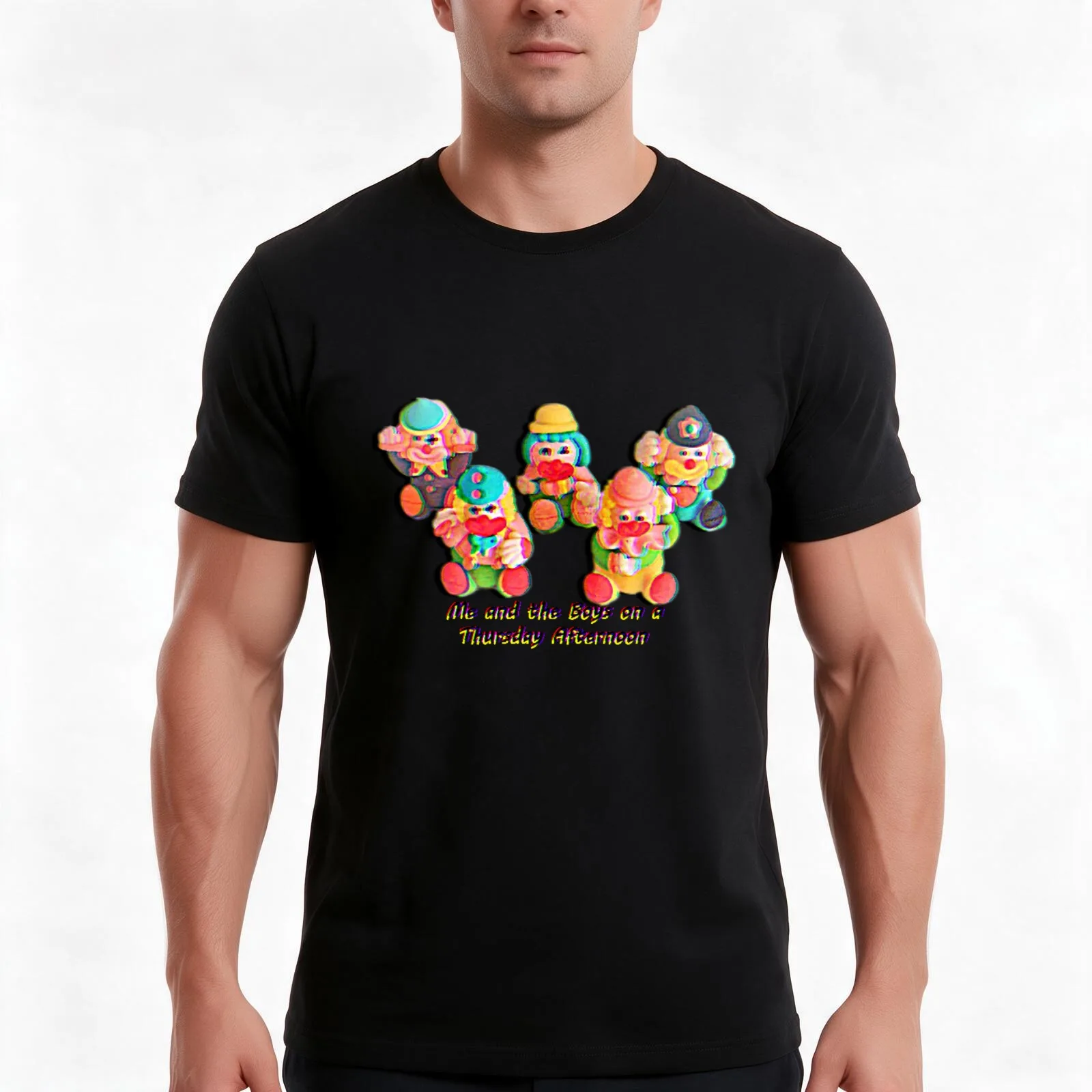 me and the boys on a thursday afternoon T-Shirt, Summer Casual Cotton Tee, Oversized Streetwear Tops, Vintage Graphic Print