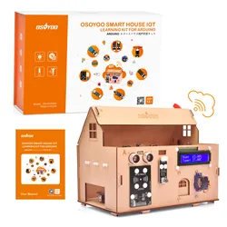 OSOYOO Smart House IoT Starter Kit V2.0 for Arduino,Learning STEM Electronic Engineering Coding Programming, DIY Home Set