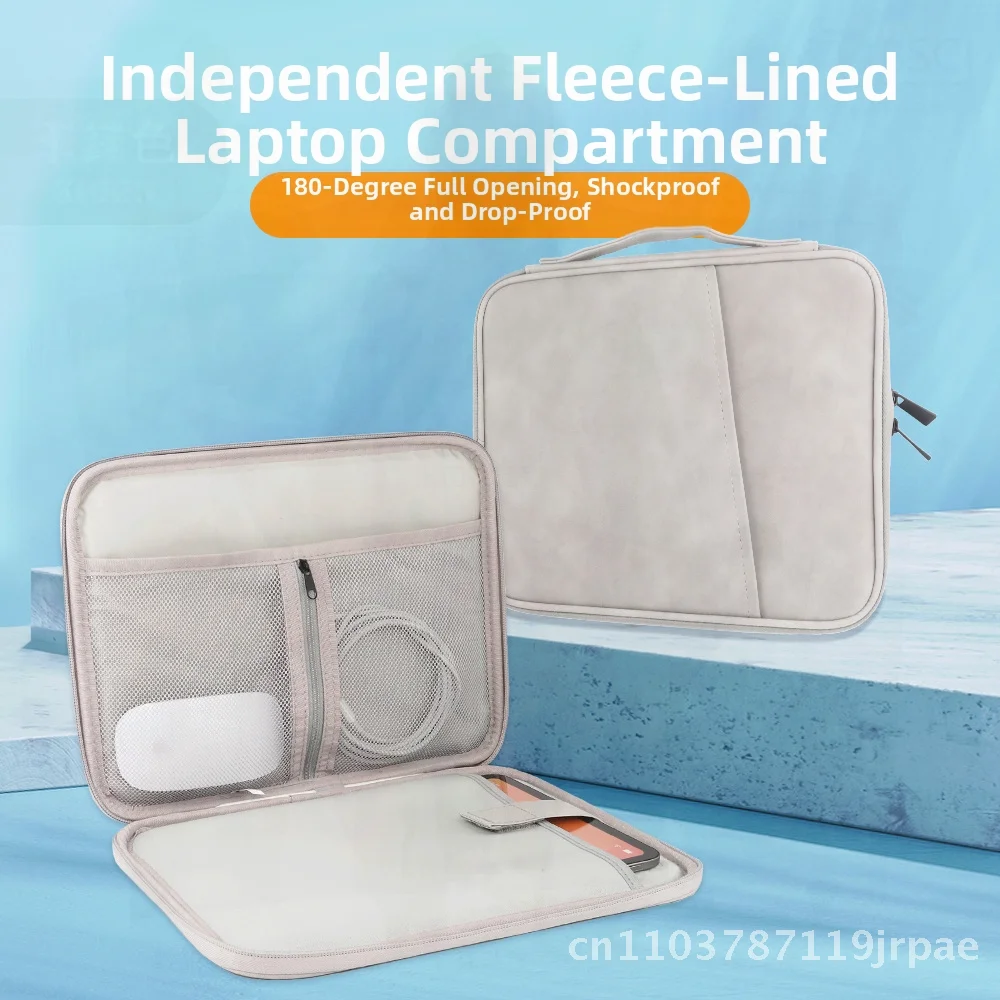 

Unisex Waterproof Laptop Tablet Bag Fit Keyboard Apple iPad 12.9/13 Inch Storage Carrying Case Shock-resistant Dark Gray