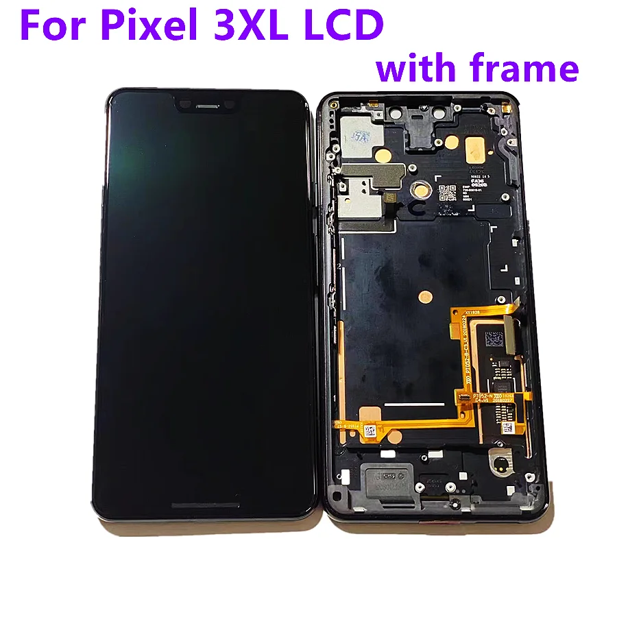 오리지널 Google Pixel 3 XL 디스플레이 LCD 터치 스크린 구글 픽셀 3XL 교체용, 프레임 디지타이저 어셈블리 포함