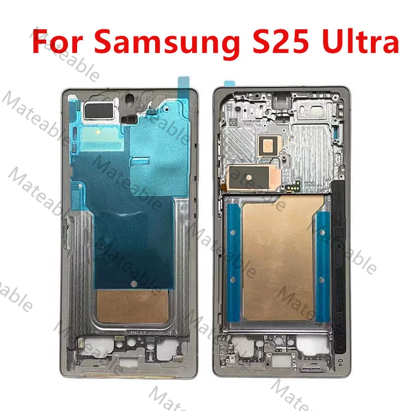 S25Ultra Middle Frame For Samsung Galaxy S25 Ultra S938 Housing Board LCD Faceplate Bezel Replace Repair Parts + Side Buttons