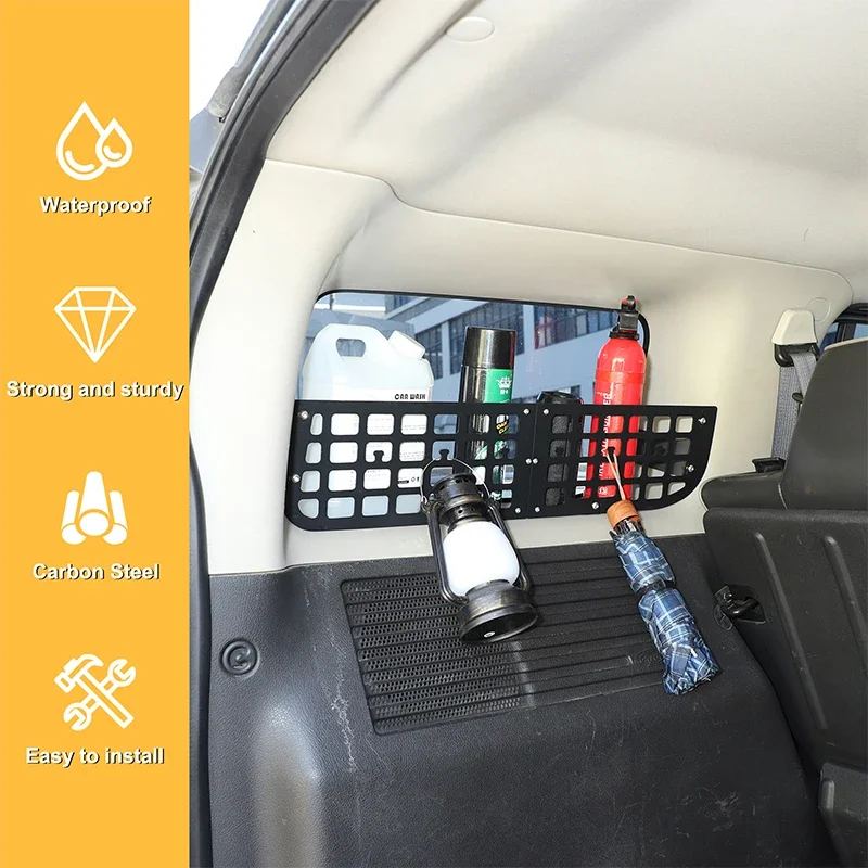 Aluminum alloy For Hummer H3 05-09 trunk side window storage fence Car rear window storage frame Storage baffle Auto accessories