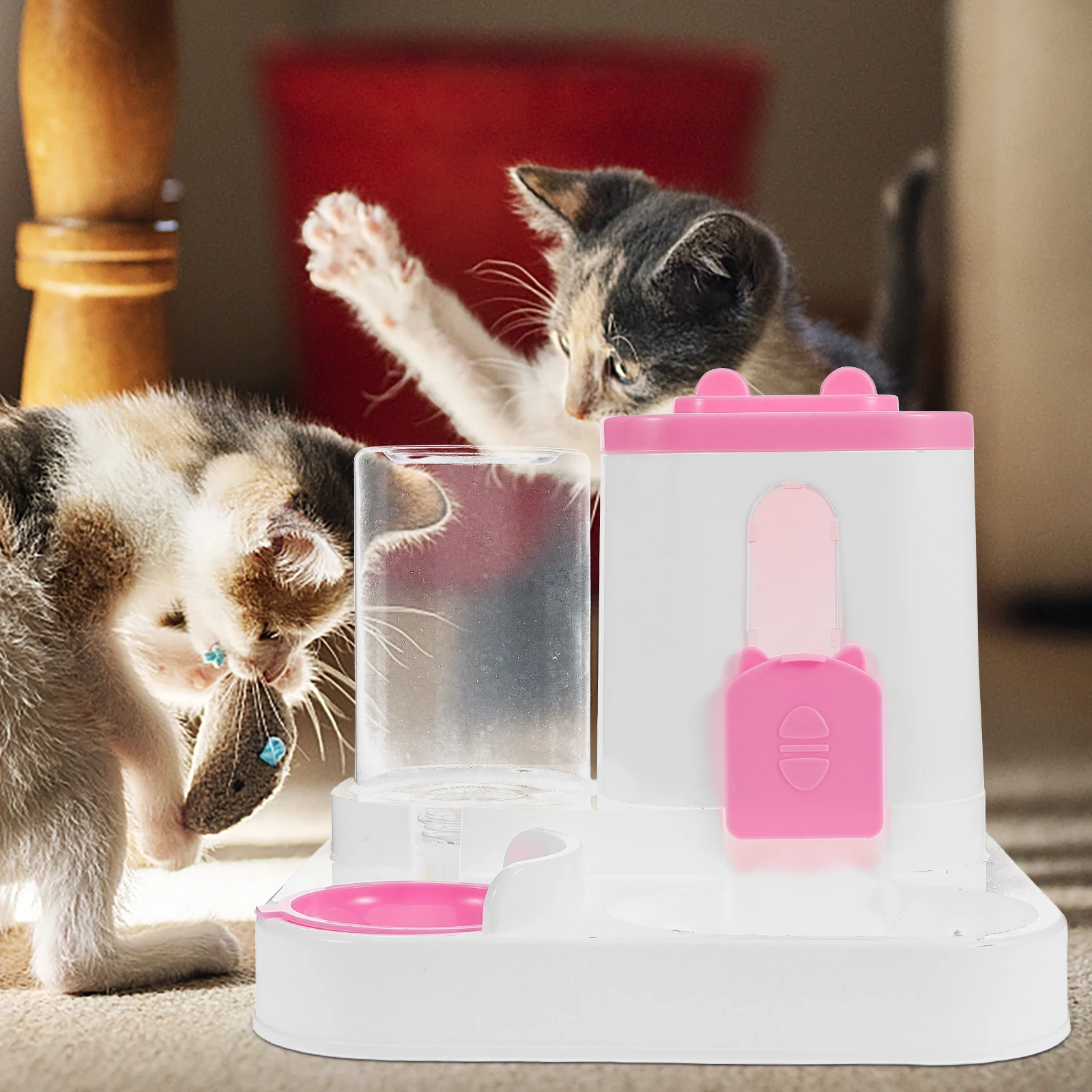 

Automatic Cat Feeder Food and Water Bowl Feeding Bowls Pet Fountains Dog Accessories