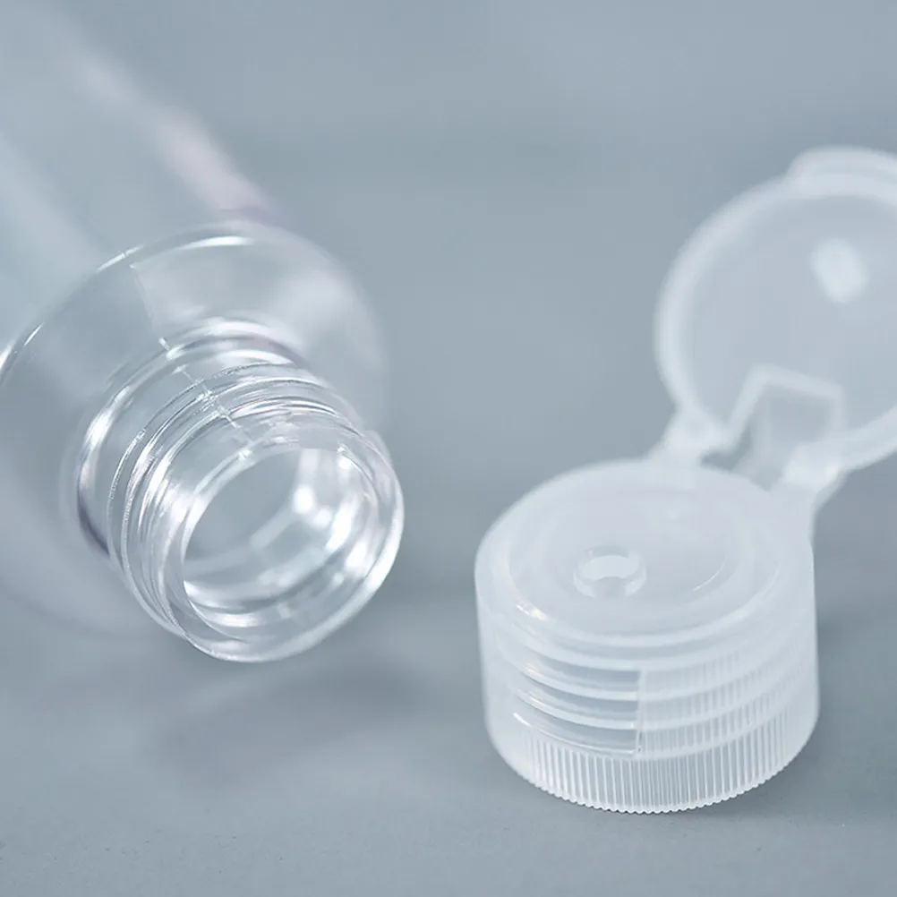 12Pcs Flip Cap Plastic Bottles for Liquid Storage Refillable Travel Emulsion Bottles Lightweight Washable Subpackaging