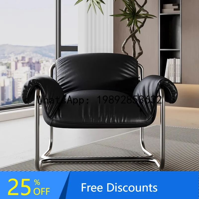 

LYY Italian Modern Light Luxury Single Chair Sofa Chair Home Living Room Designer Leisure Chair Bauhaus Style Sofa