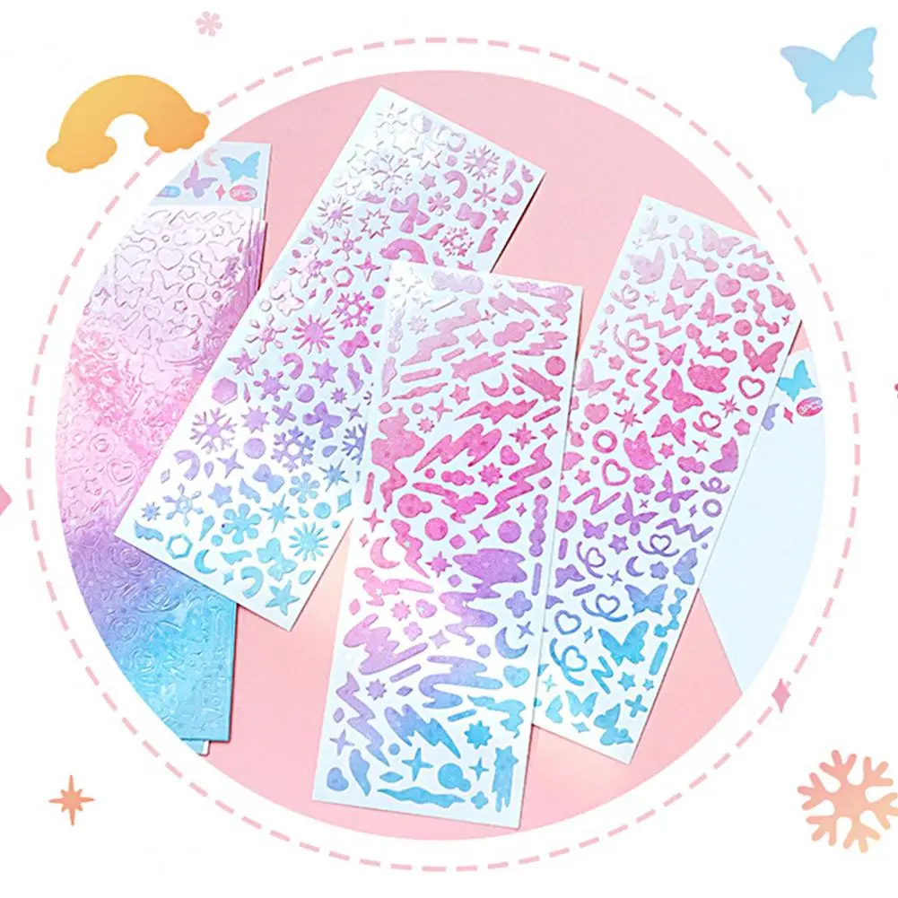 سجل القصاصات ملصقا ديكور 3 قطعة نمط مختلف الإبداعية الليزر سميكة لتقوم بها بنفسك لاصقة تزيين للطلاب