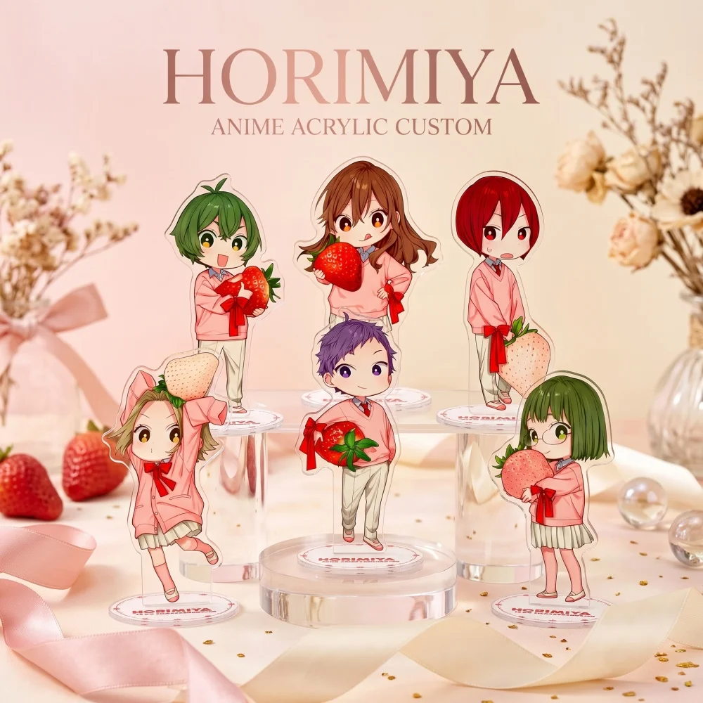 Horimiya acrylic stand keychain Hori Kyoko Miyamura Izumi Yuki Yoshikawa q version cute strawberry desktop decor
