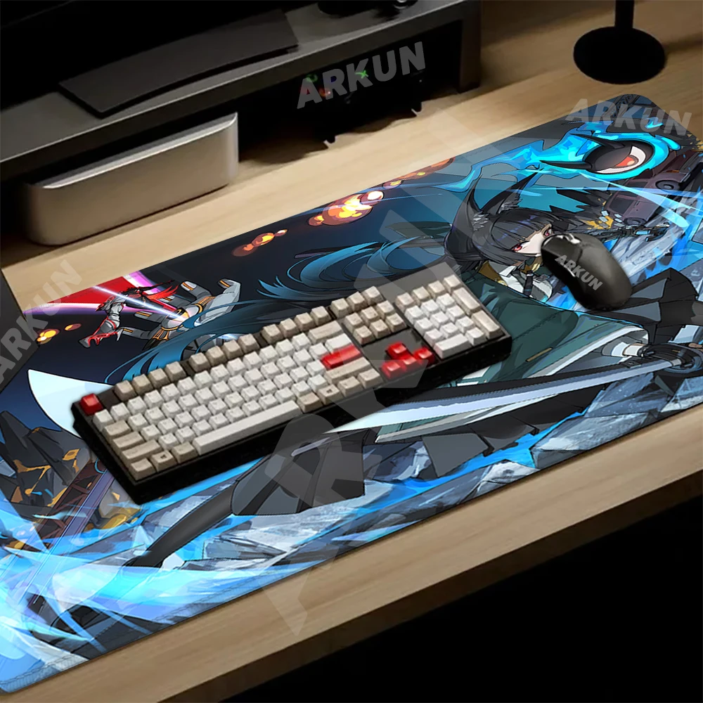 XXL Kawaii Pretty Cool Miyabi Hoshimi Popular Top Zenless Zone Zero Lock Edge Mouse Pad Large Computer Gaming Keyboard Desk Mat