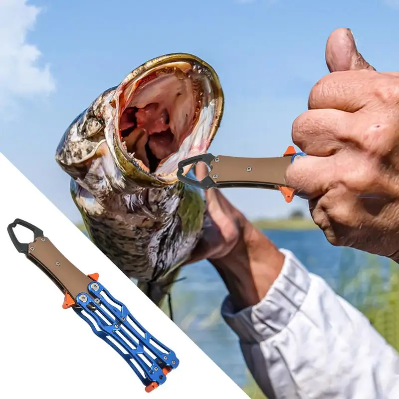 Floating Fish Gripper Multi-Purpose Fish Locker Multi-Function Hook Remover Professional Fishing Lip Grabber Folding Fish