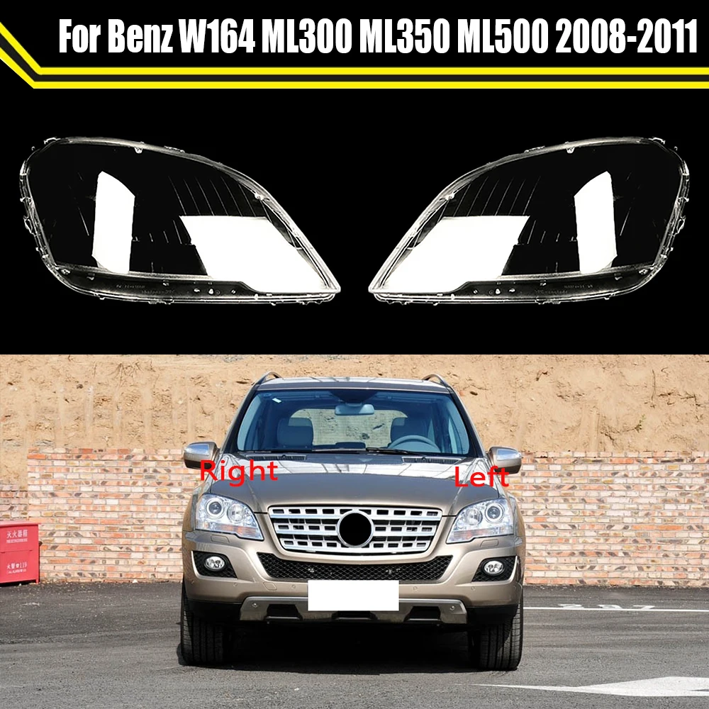 Head Light Shade Shell Caps Front Headlamp Lamp Cover Lampshade Headlight For Mercedes-Benz W164 ML300 ML350 ML500 2008-2011