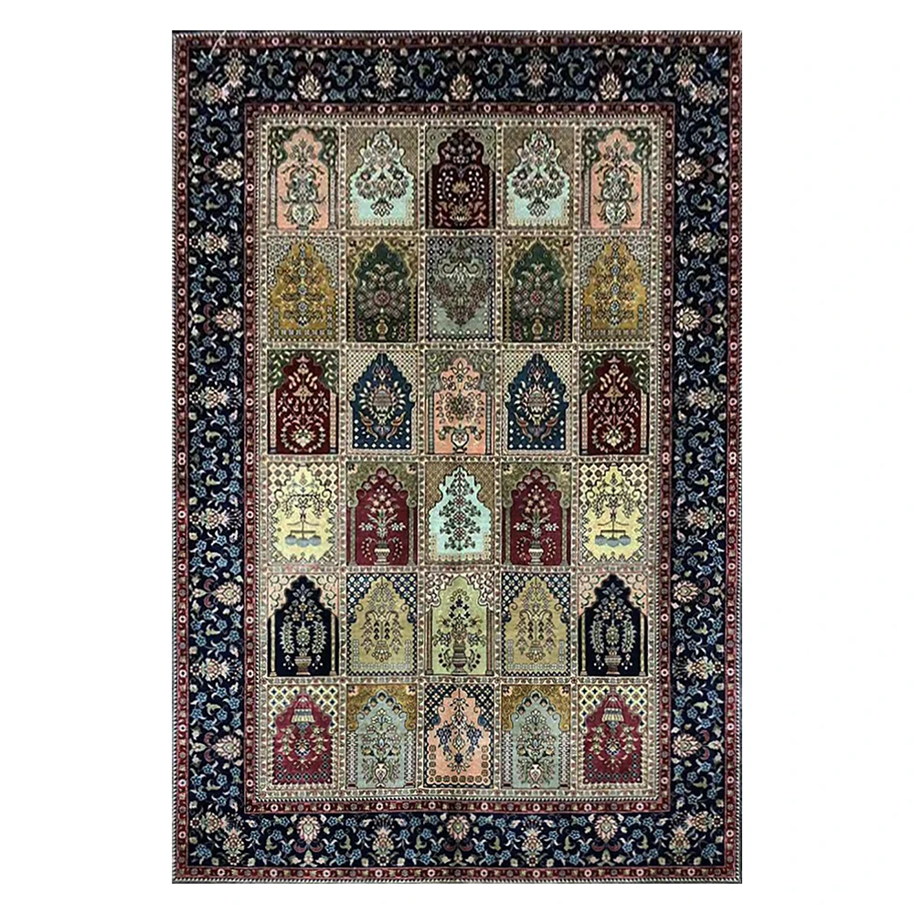 

Silk Carpet Handmade Turkish Rugs Oriental Silk Rug For Living Room Carpets Size 4'X6'